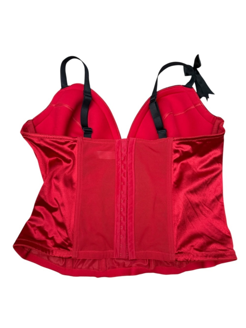 Cacique Red Black Longline Corset Bustier Top Plus Size 22/24 - Picture 3 of 4